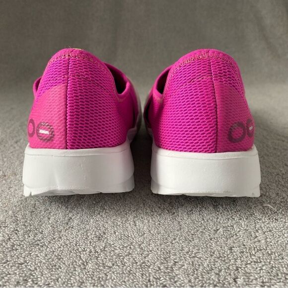 OOFOS Shoes Womens 5 Pink White Oomg Low Slip On Comfort Sneakers - Picture 4 of 8